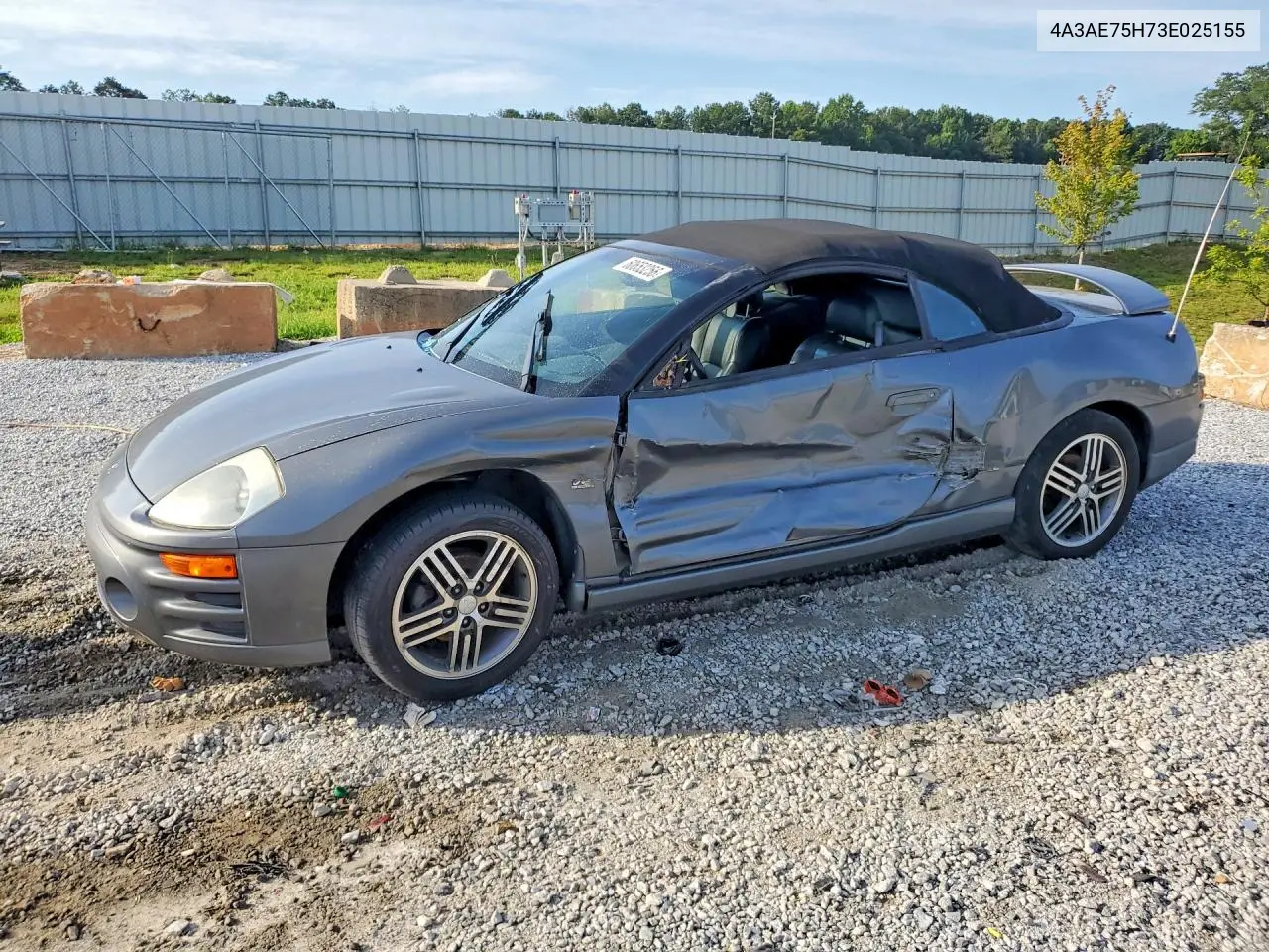 2003 Mitsubishi Eclipse Spyder Gts VIN: 4A3AE75H73E025155 Lot: 60653256