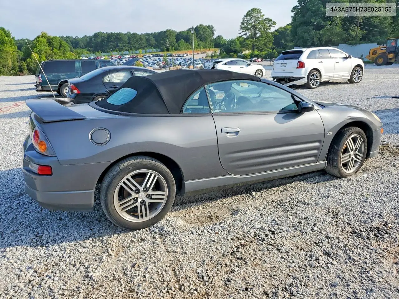 2003 Mitsubishi Eclipse Spyder Gts VIN: 4A3AE75H73E025155 Lot: 60653256