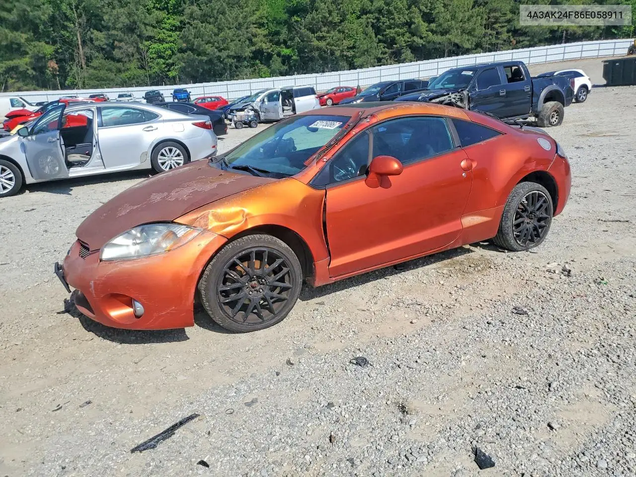 2006 Mitsubishi Eclipse Gs VIN: 4A3AK24F86E058911 Lot: 52175086