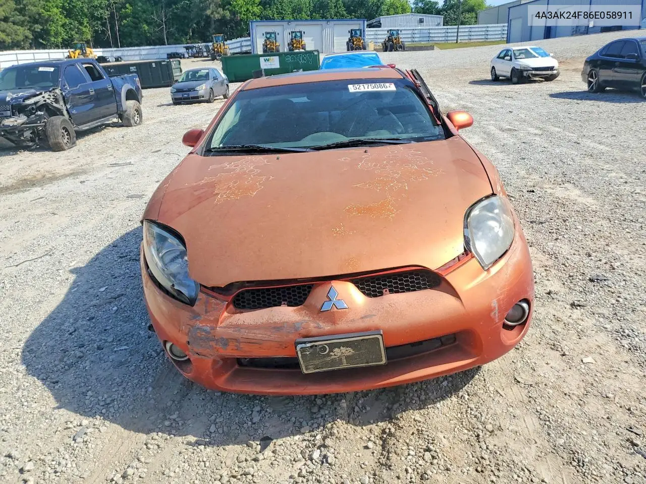 2006 Mitsubishi Eclipse Gs VIN: 4A3AK24F86E058911 Lot: 52175086