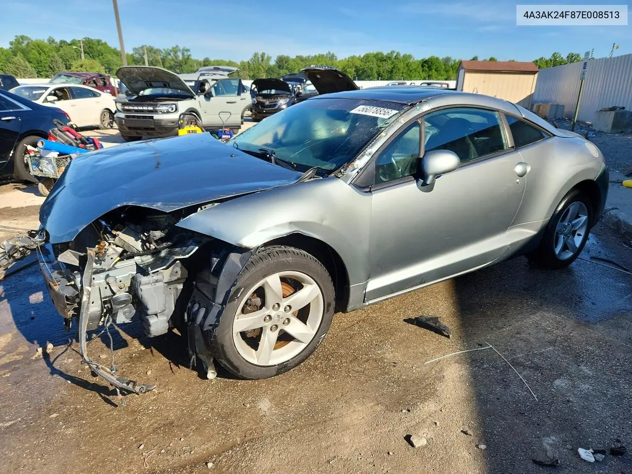 2007 Mitsubishi Eclipse Gs VIN: 4A3AK24F87E008513 Lot: 56078856
