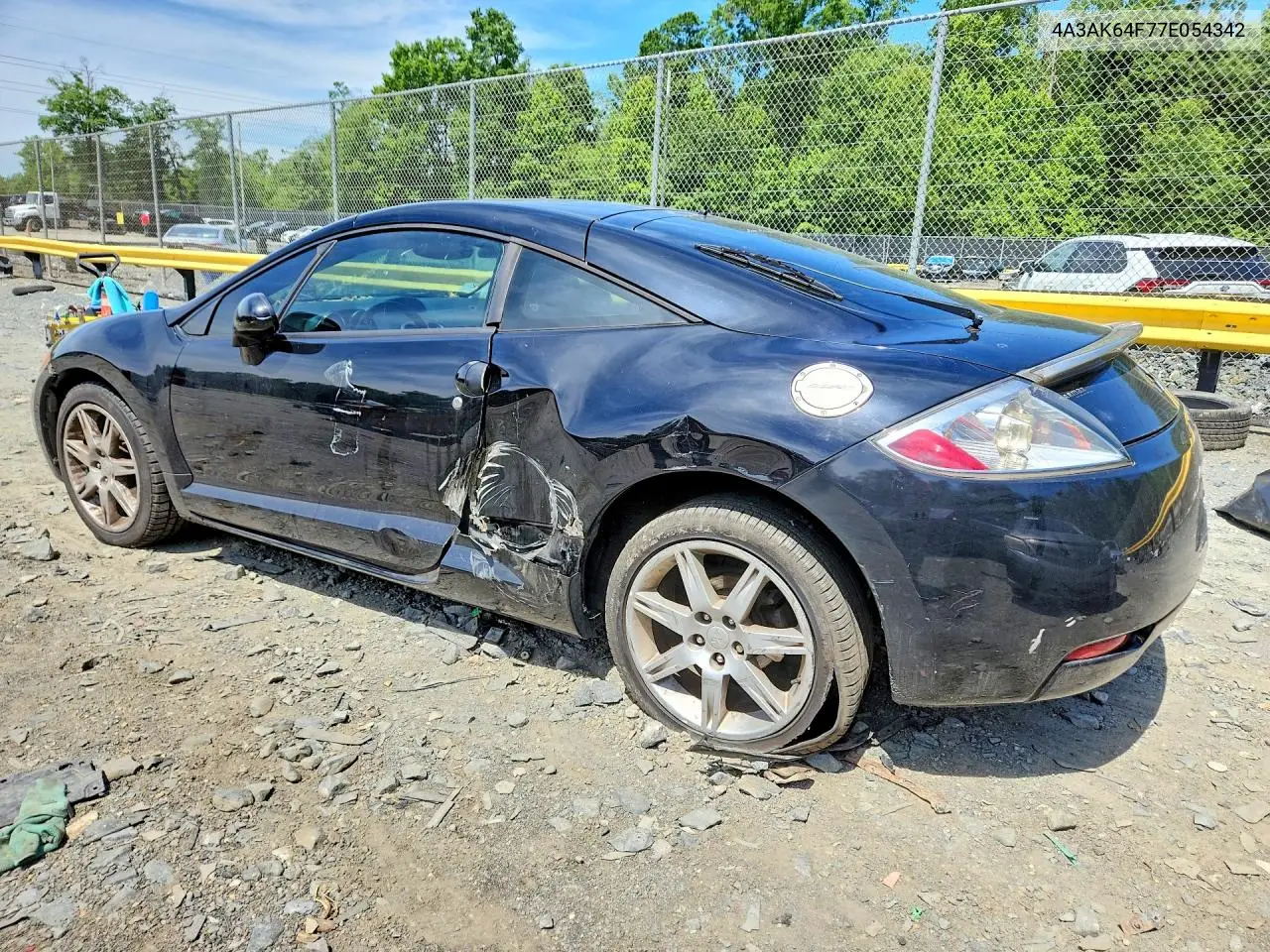 2007 Mitsubishi Eclipse VIN: 4A3AK64F77E054342 Lot: 57549636