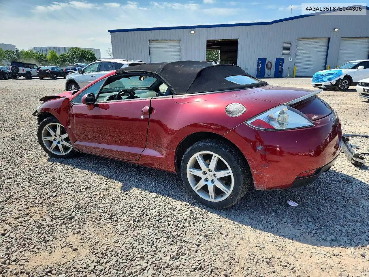 2007 Mitsubishi Eclipse Spyder Gt VIN: 4A3AL35T87E044306 Lot: 60610106