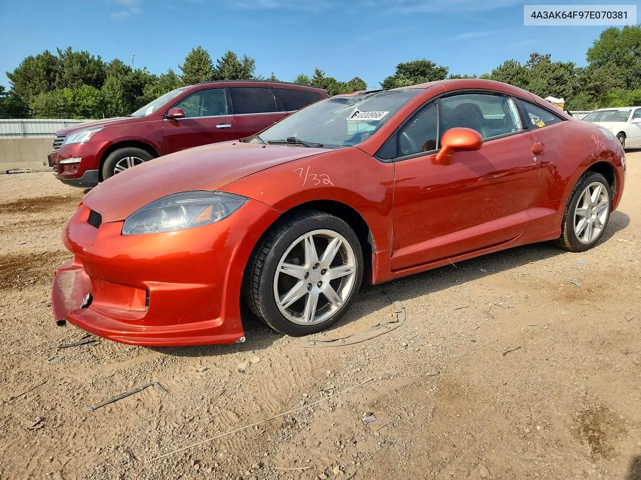 2007 Mitsubishi Eclipse Es VIN: 4A3AK64F97E070381 Lot: 61030966