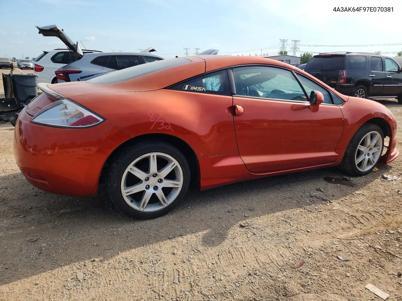2007 Mitsubishi Eclipse Es VIN: 4A3AK64F97E070381 Lot: 61030966