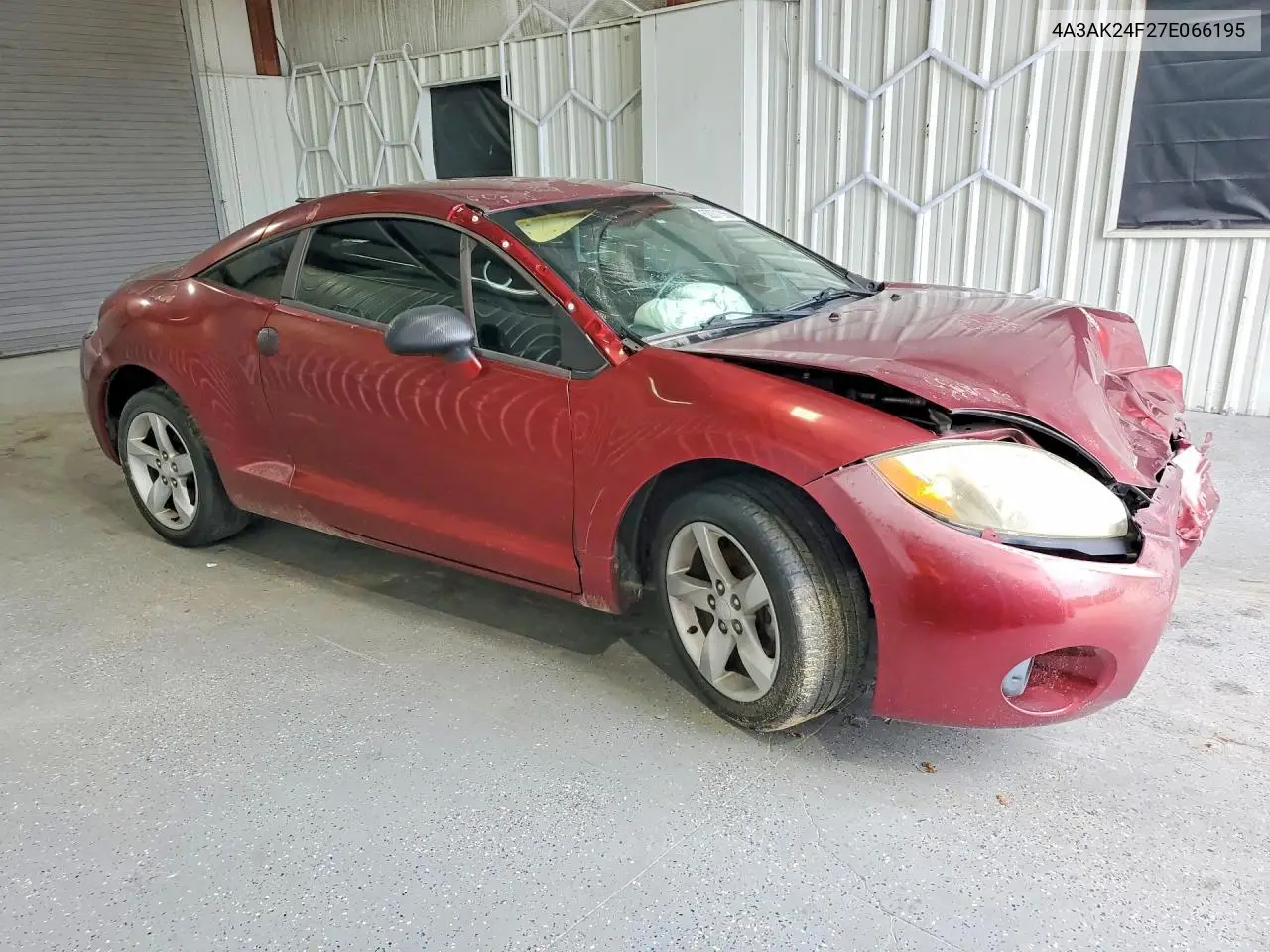 2007 Mitsubishi Eclipse Gs VIN: 4A3AK24F27E066195 Lot: 62071366
