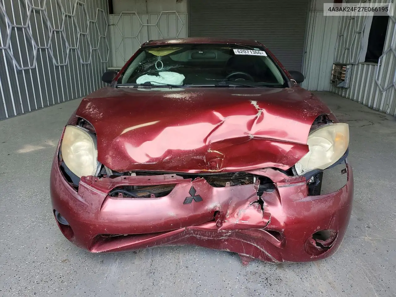 2007 Mitsubishi Eclipse Gs VIN: 4A3AK24F27E066195 Lot: 62071366