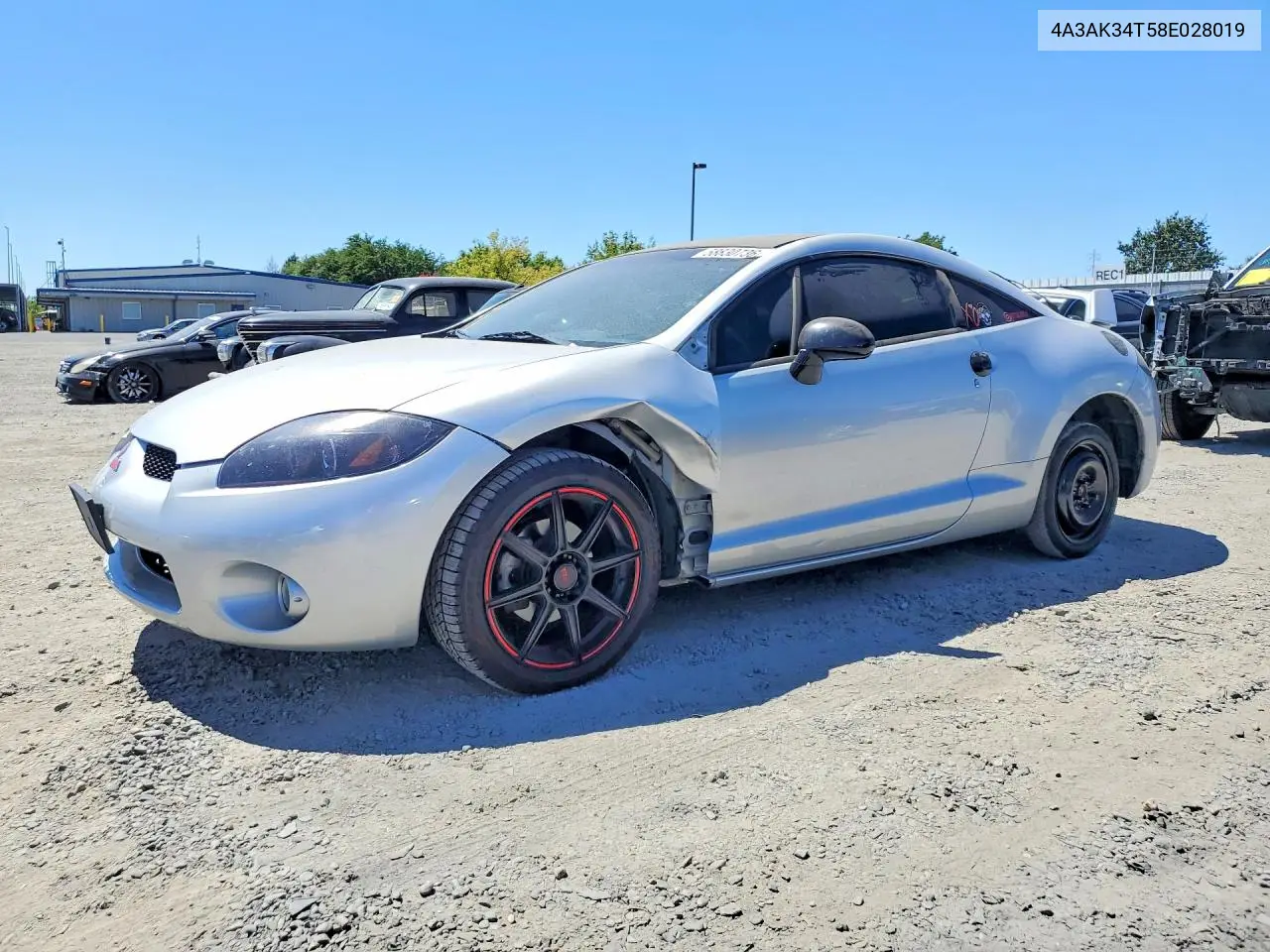 2008 Mitsubishi Eclipse Gt VIN: 4A3AK34T58E028019 Lot: 58830736