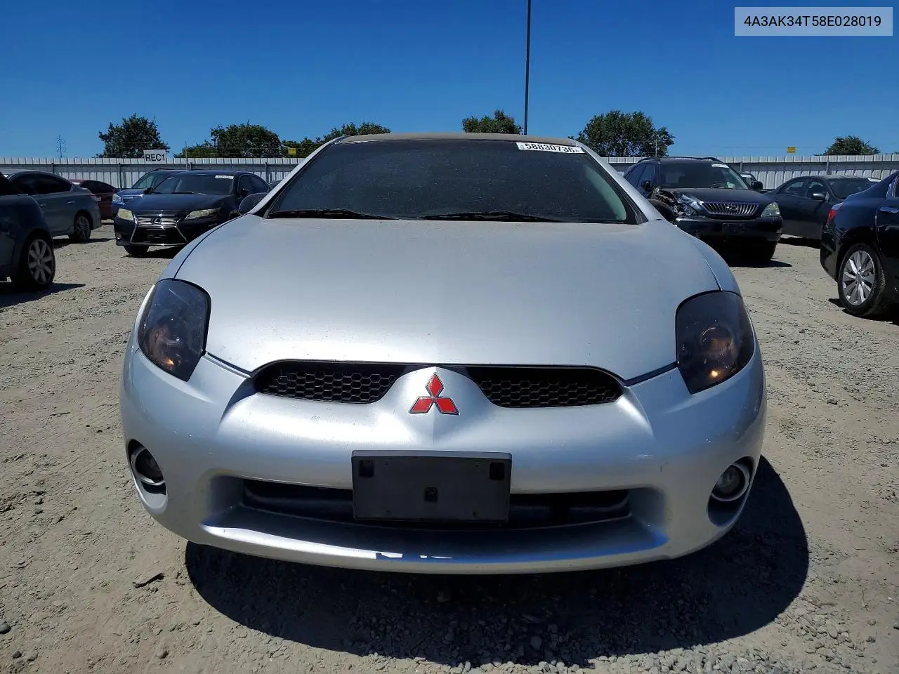 2008 Mitsubishi Eclipse Gt VIN: 4A3AK34T58E028019 Lot: 58830736