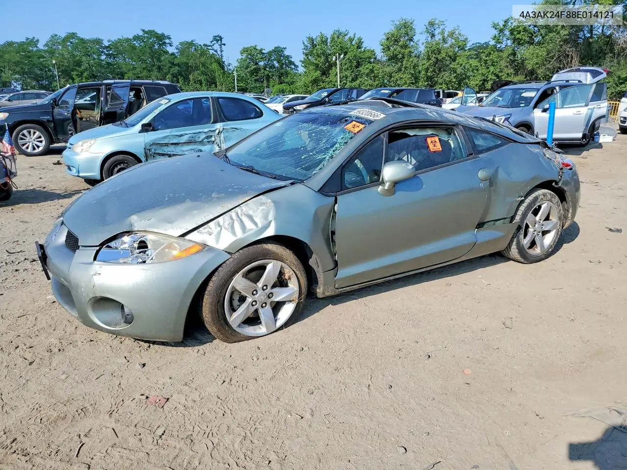 2008 Mitsubishi Eclipse VIN: 4A3AK24F88E014121 Lot: 59320666