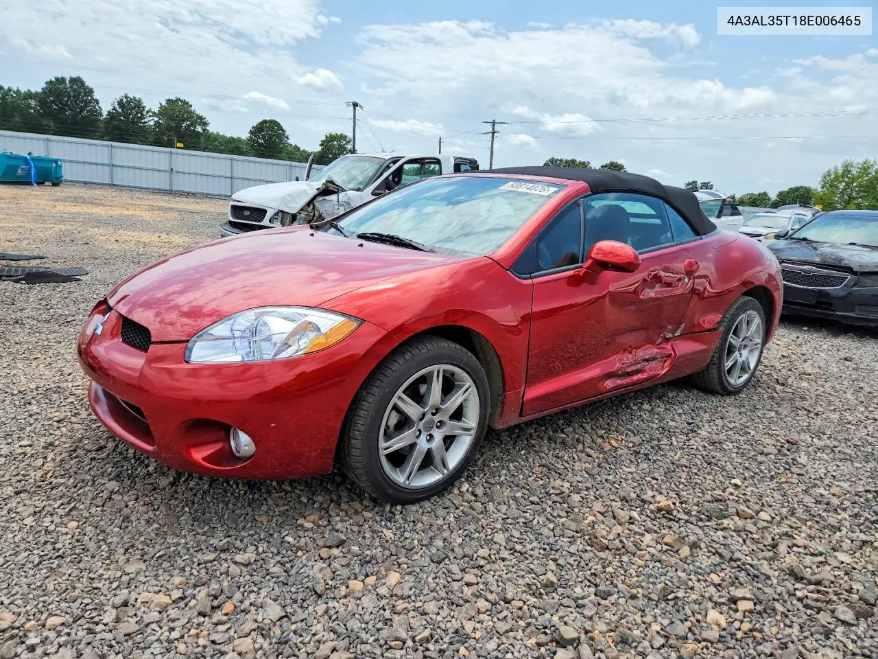 2008 Mitsubishi Eclipse Spyder Gt VIN: 4A3AL35T18E006465 Lot: 60814076