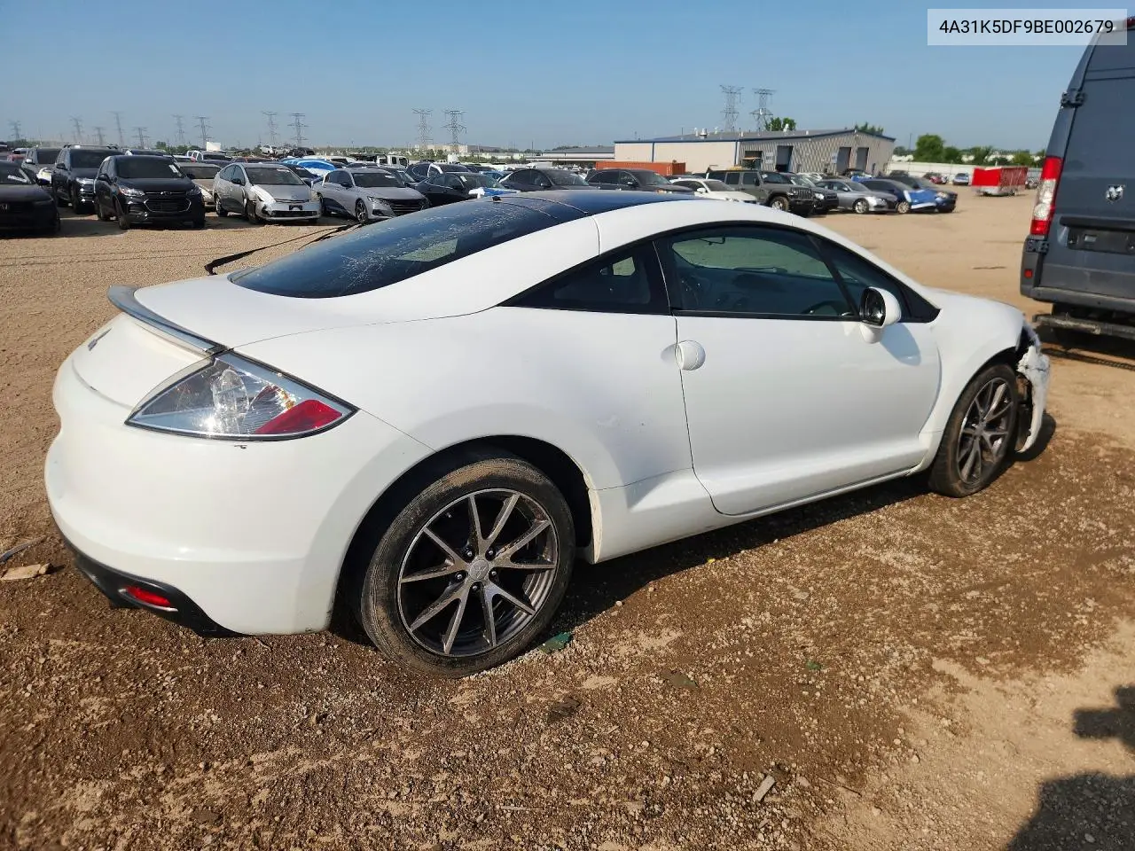 2011 Mitsubishi Eclipse Gs Sport VIN: 4A31K5DF9BE002679 Lot: 61199136