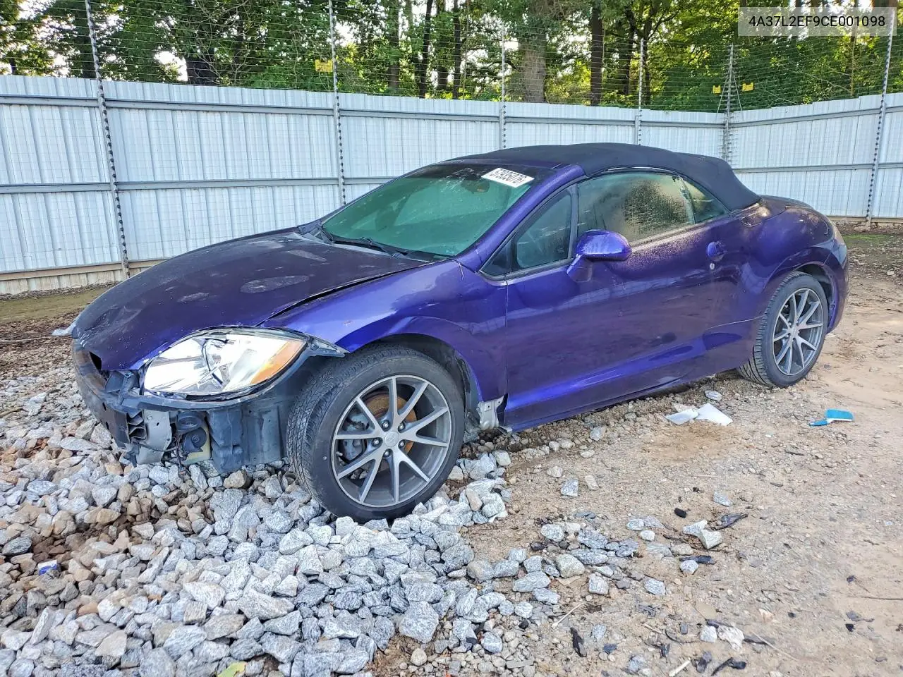 2012 Mitsubishi Eclipse Spyder Gs VIN: 4A37L2EF9CE001098 Lot: 57935076