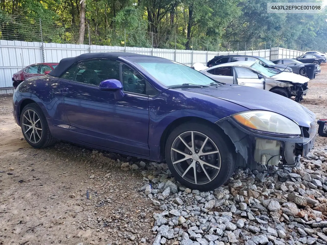 2012 Mitsubishi Eclipse Spyder Gs VIN: 4A37L2EF9CE001098 Lot: 57935076