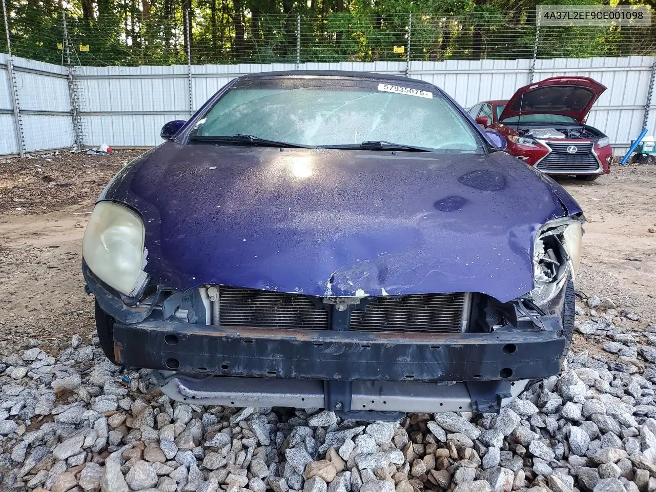 2012 Mitsubishi Eclipse Spyder Gs VIN: 4A37L2EF9CE001098 Lot: 57935076