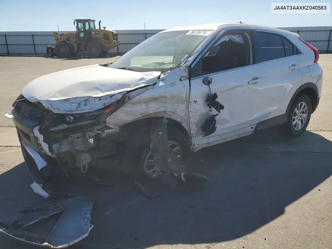 2019 Mitsubishi Eclipse Cross Es VIN: JA4AT3AAXKZ040583 Lot: 56736796