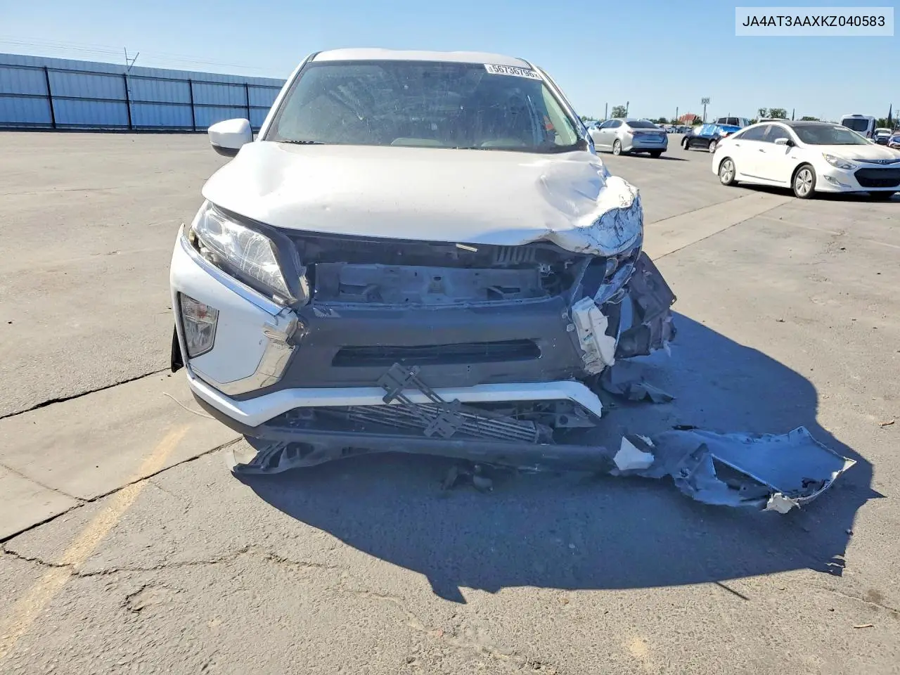 2019 Mitsubishi Eclipse Cross Es VIN: JA4AT3AAXKZ040583 Lot: 56736796