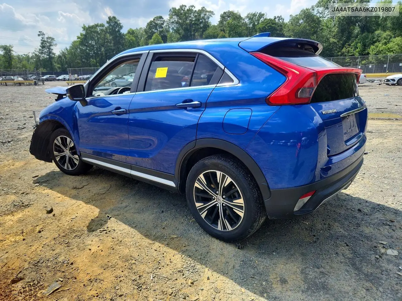 2019 Mitsubishi Eclipse Cross Se VIN: JA4AT5AA6KZ019807 Lot: 56771286