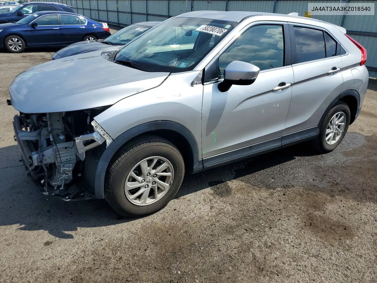 2019 Mitsubishi Eclipse Cross Es VIN: JA4AT3AA3KZ018540 Lot: 58280706