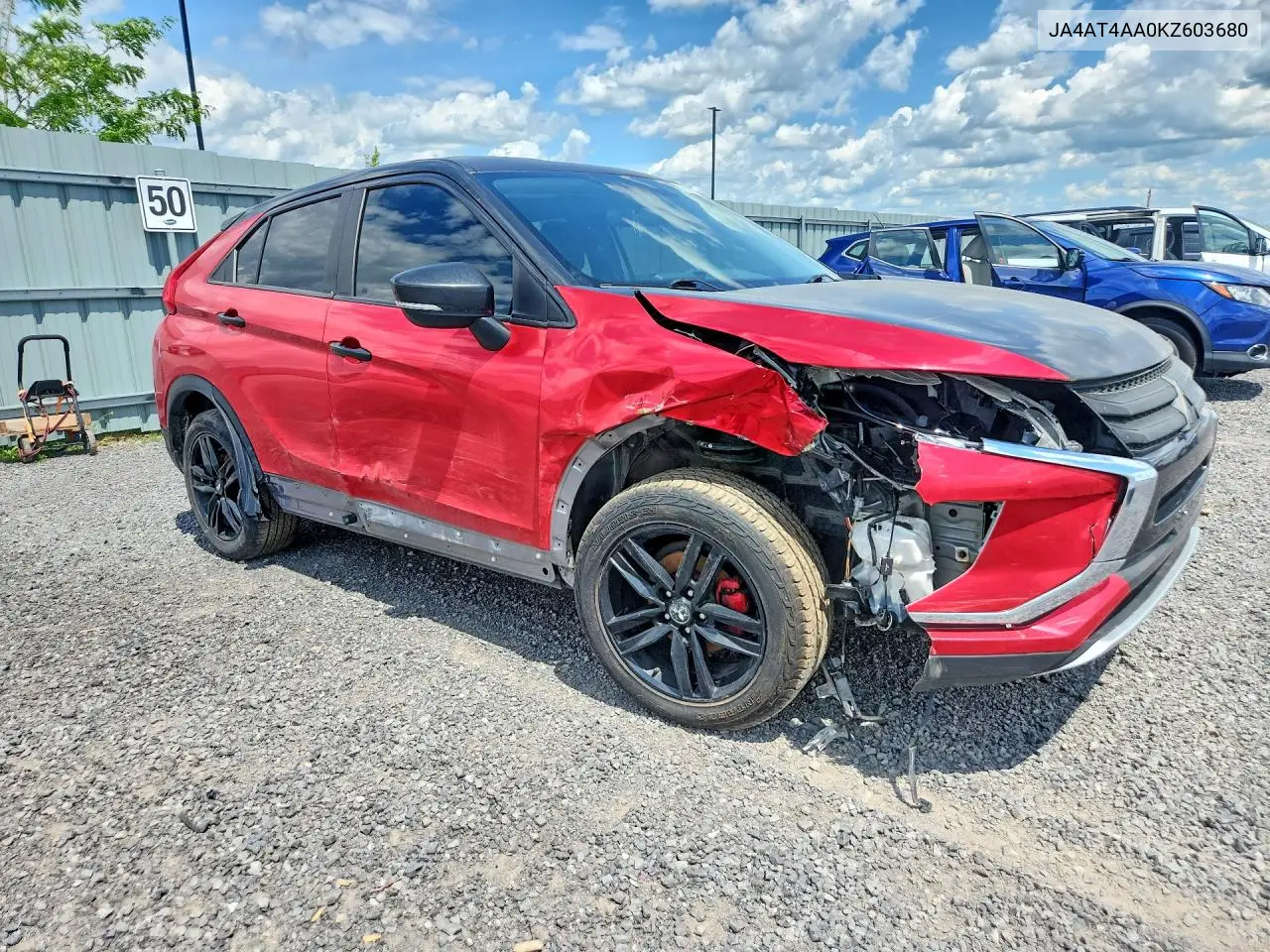 2019 Mitsubishi Eclipse Cross Le VIN: JA4AT4AA0KZ603680 Lot: 60253926