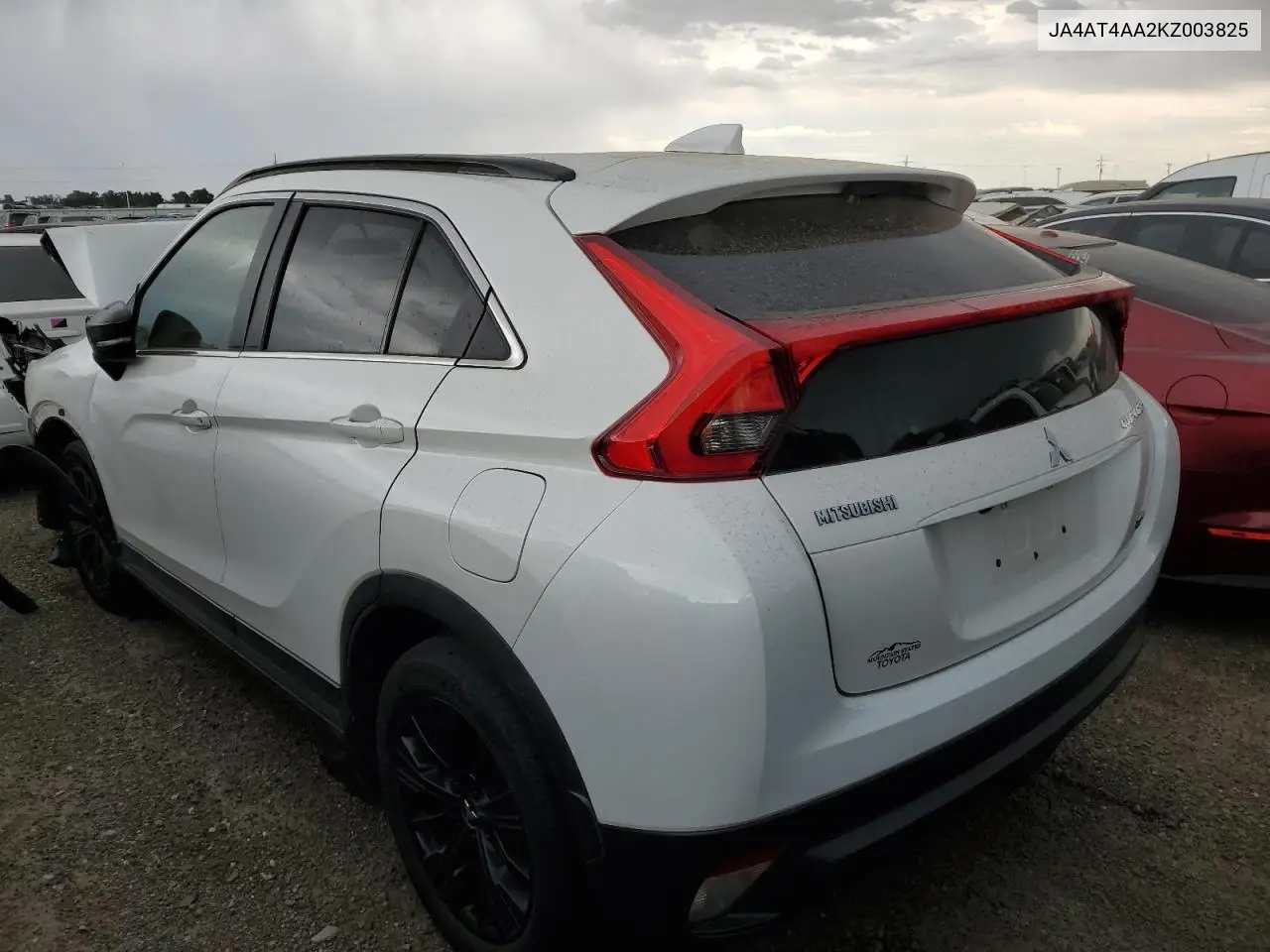 2019 Mitsubishi Eclipse Cross Le VIN: JA4AT4AA2KZ003825 Lot: 61158723