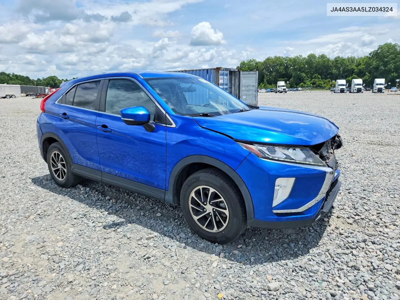 2020 Mitsubishi Eclipse Cross Es VIN: JA4AS3AA5LZ034324 Lot: 60780326