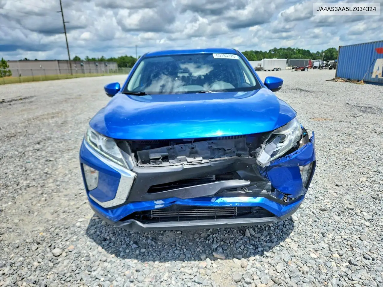 2020 Mitsubishi Eclipse Cross Es VIN: JA4AS3AA5LZ034324 Lot: 60780326
