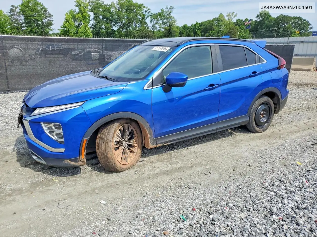 2022 Mitsubishi Eclipse Cross Se VIN: JA4ASWAA3NZ004601 Lot: 55154946