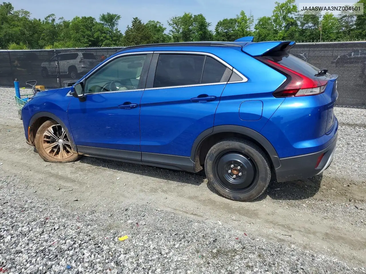 2022 Mitsubishi Eclipse Cross Se VIN: JA4ASWAA3NZ004601 Lot: 55154946