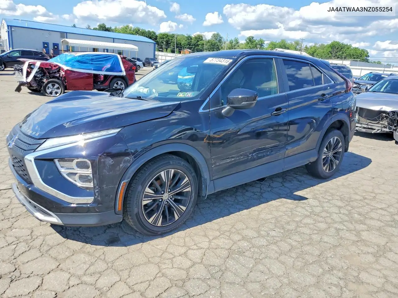 2022 Mitsubishi Eclipse Cross Se VIN: JA4ATWAA3NZ055254 Lot: 57734316