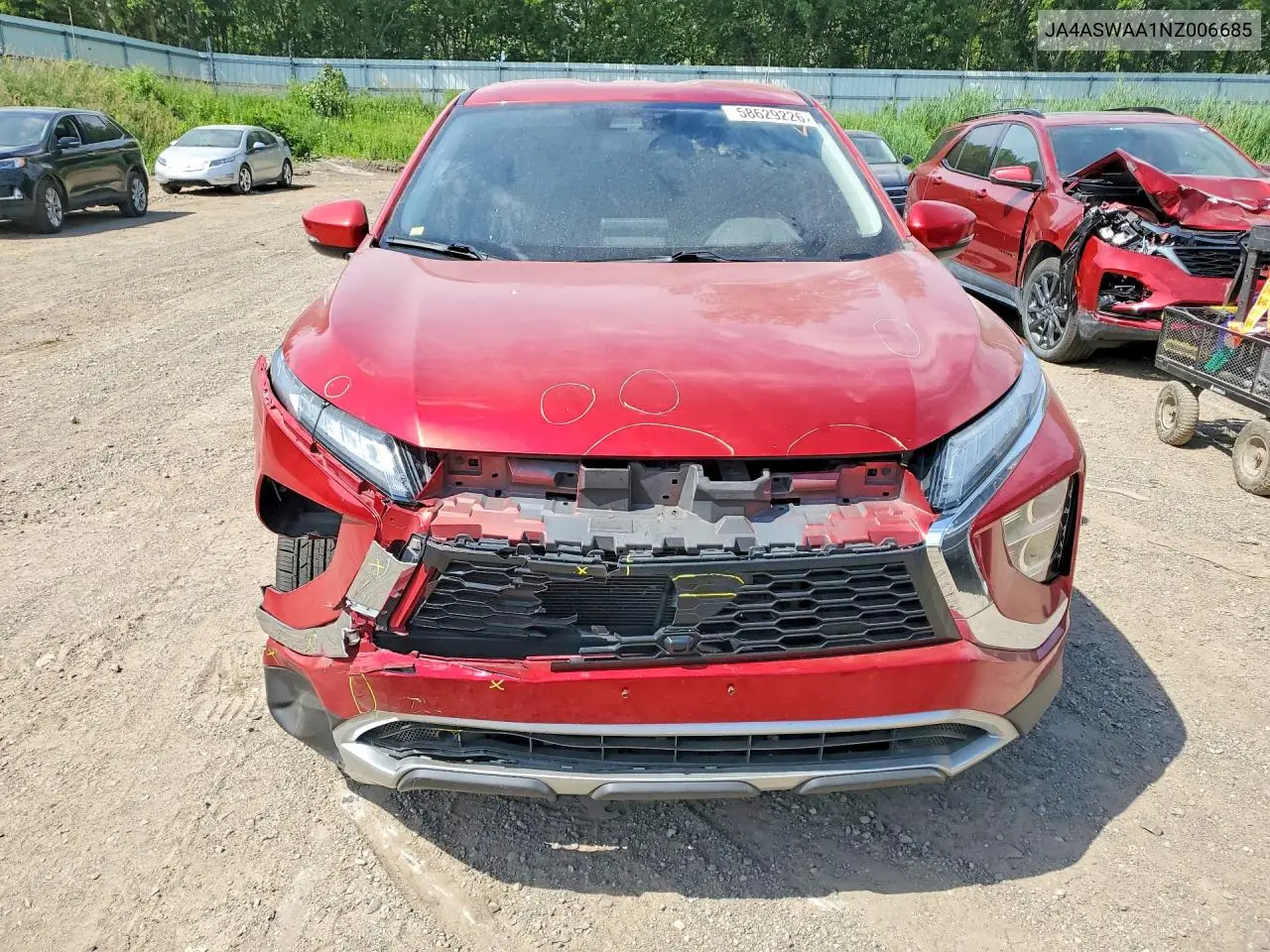 2022 Mitsubishi Eclipse Cross Se VIN: JA4ASWAA1NZ006685 Lot: 58629226