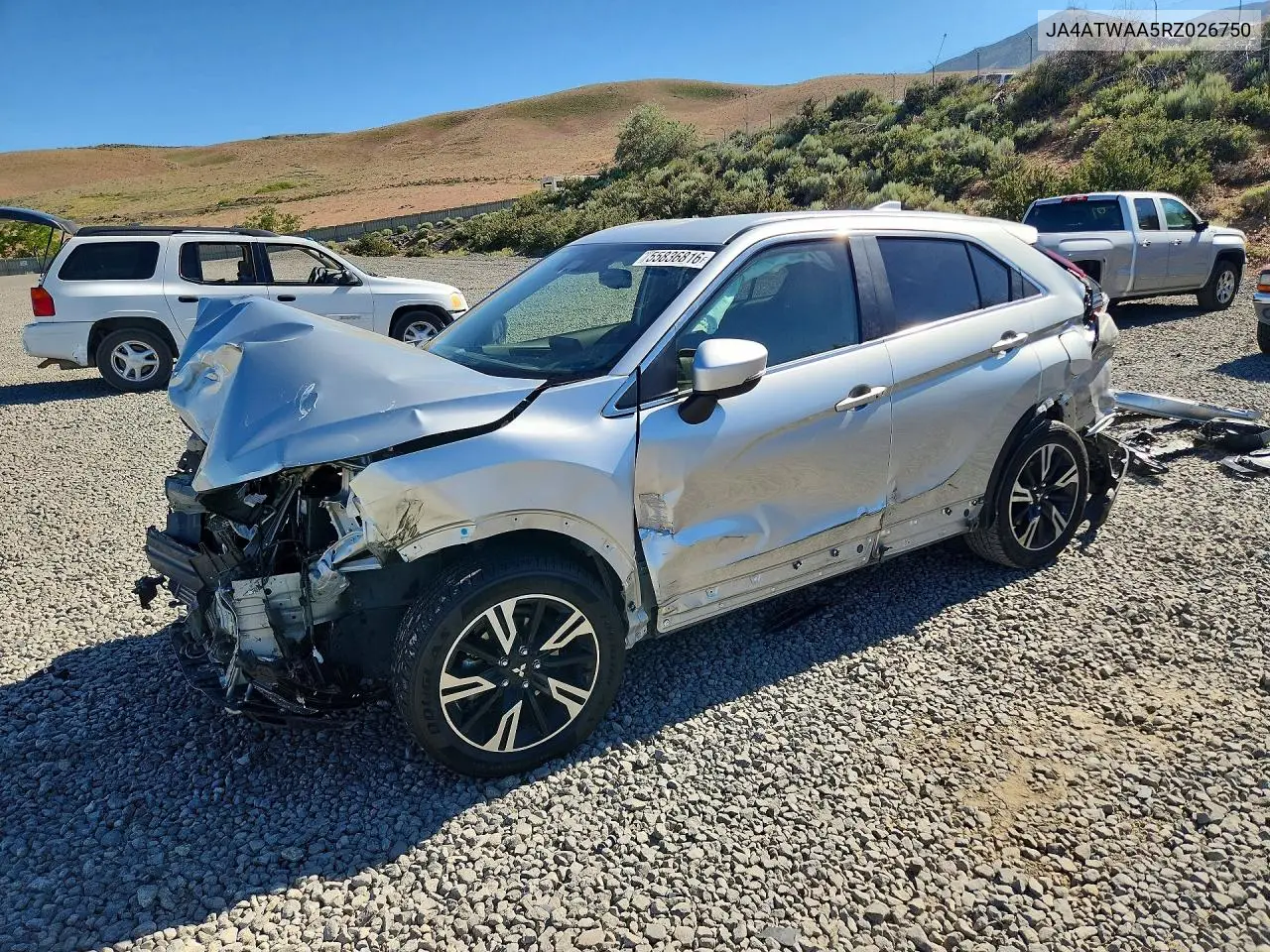 2024 Mitsubishi Eclipse Cross Se VIN: JA4ATWAA5RZ026750 Lot: 55836816