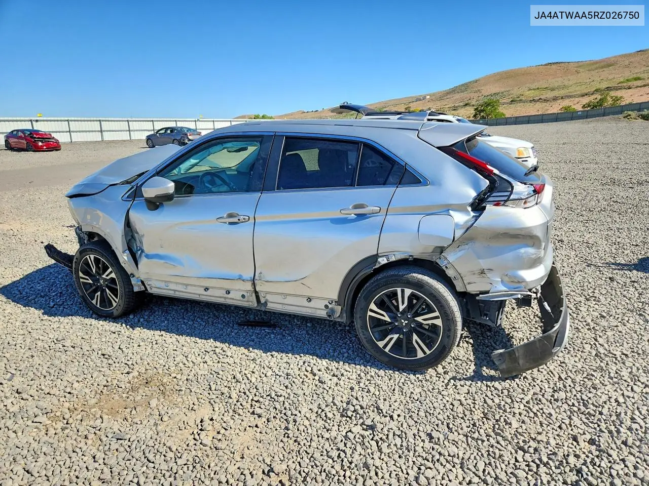 2024 Mitsubishi Eclipse Cross Se VIN: JA4ATWAA5RZ026750 Lot: 55836816