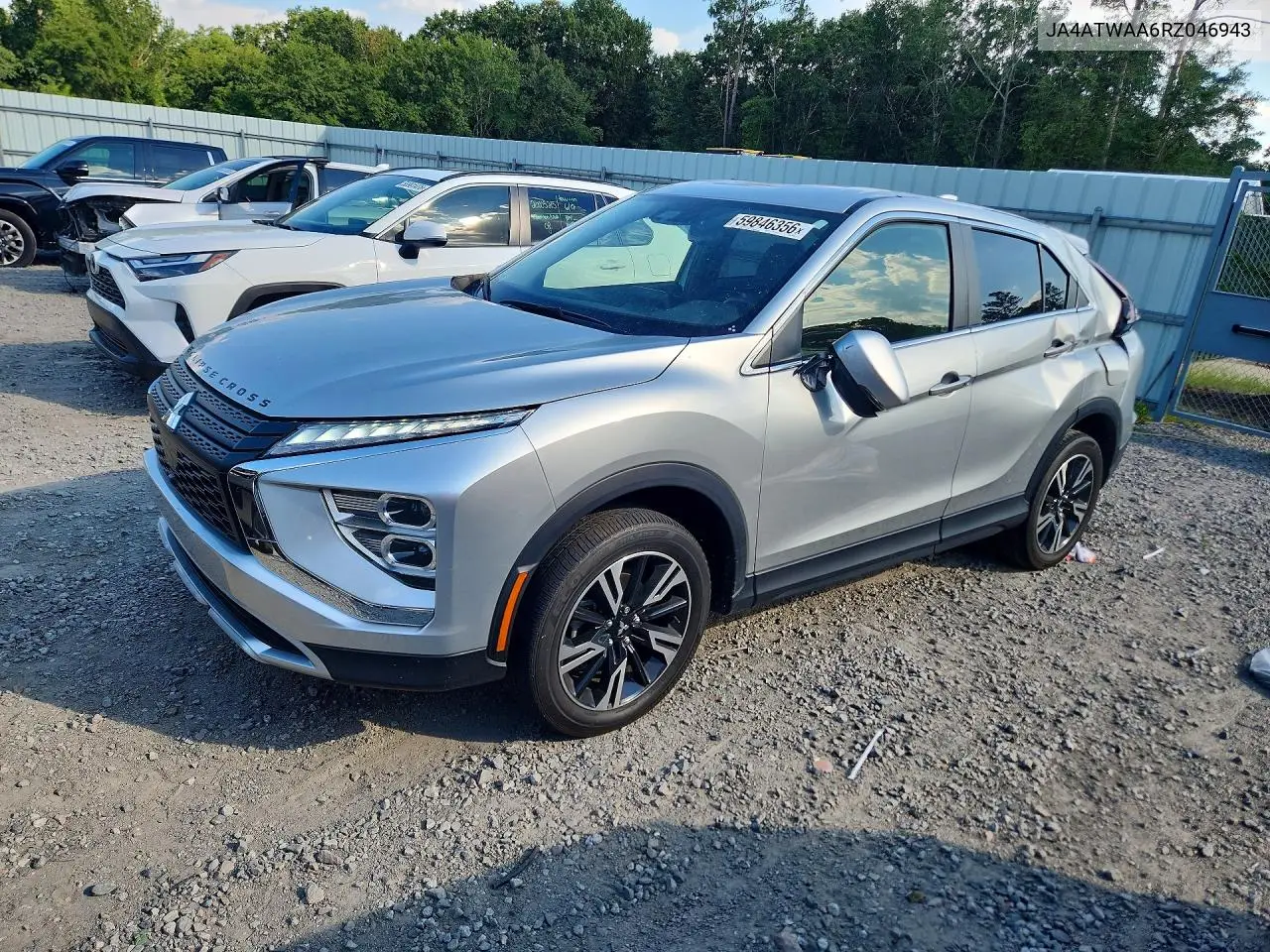 2024 Mitsubishi Eclipse Cross Se VIN: JA4ATWAA6RZ046943 Lot: 59846356