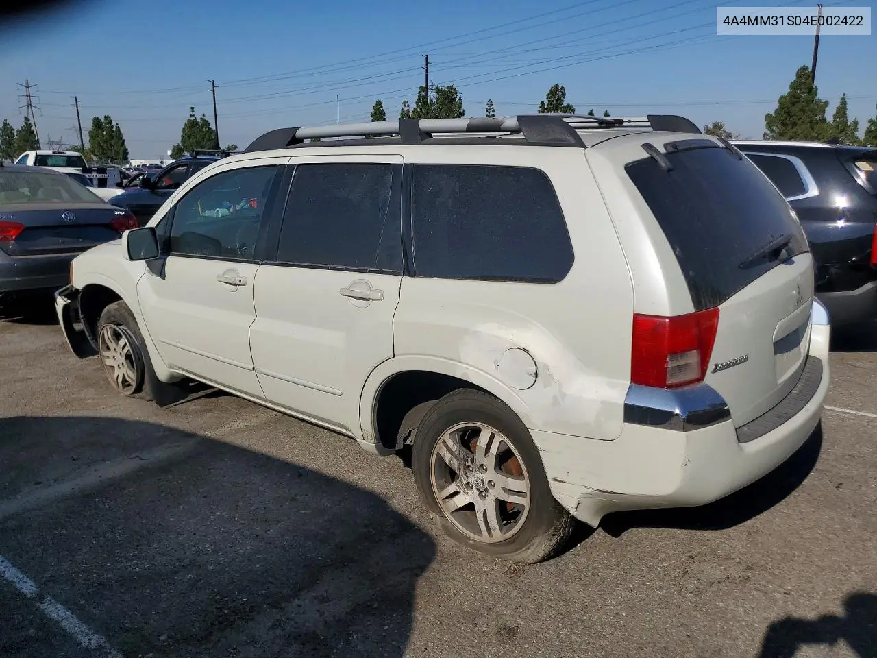 2004 Mitsubishi Endeavor Xls VIN: 4A4MM31S04E002422 Lot: 57438596