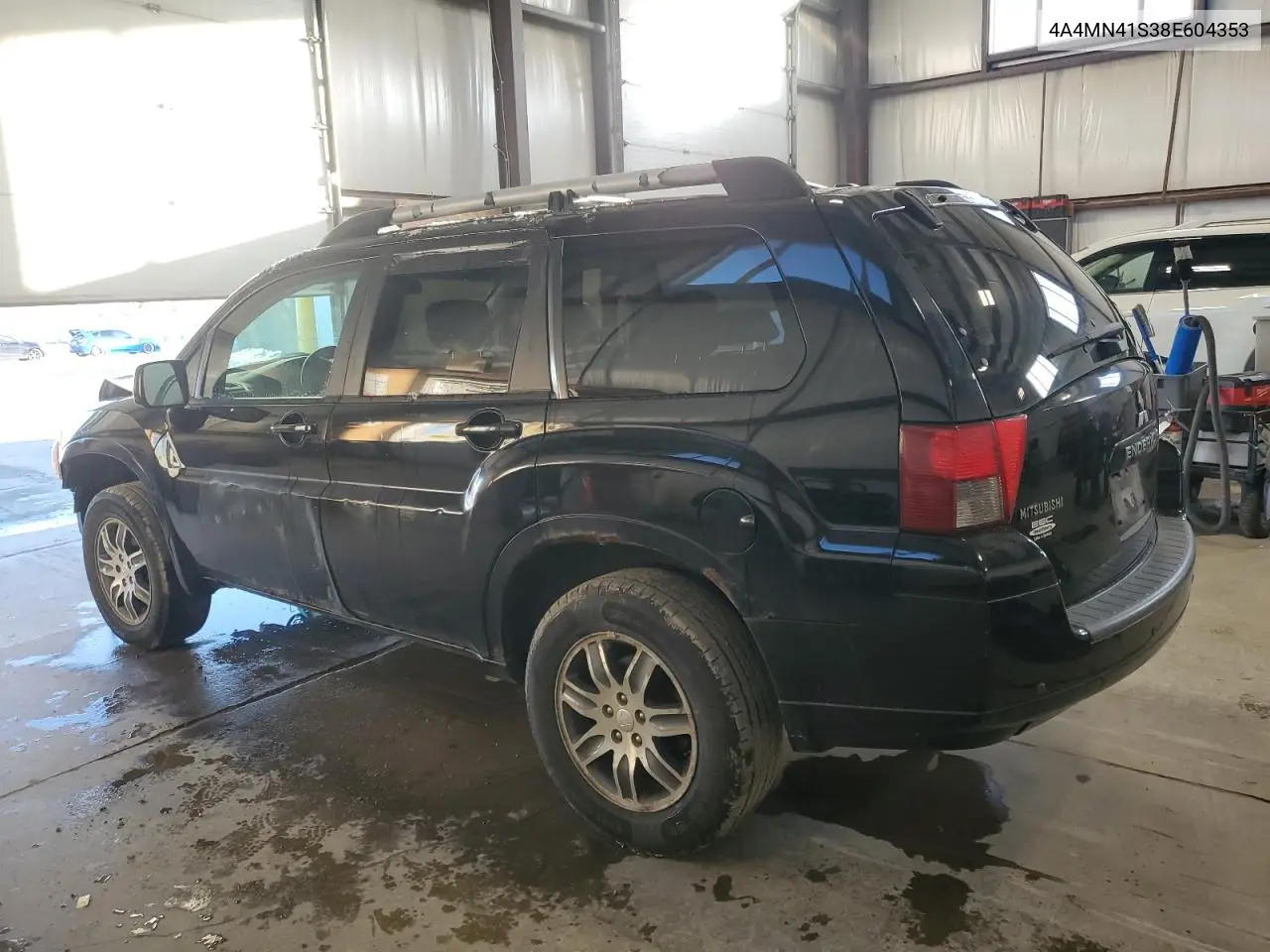 2008 Mitsubishi Endeavor Limited VIN: 4A4MN41S38E604353 Lot: 92040245
