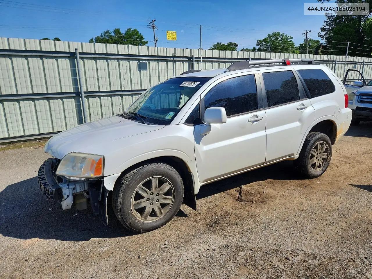 2011 Mitsubishi Endeavor Ls VIN: 4A4JN2AS1BE028194 Lot: 52190526