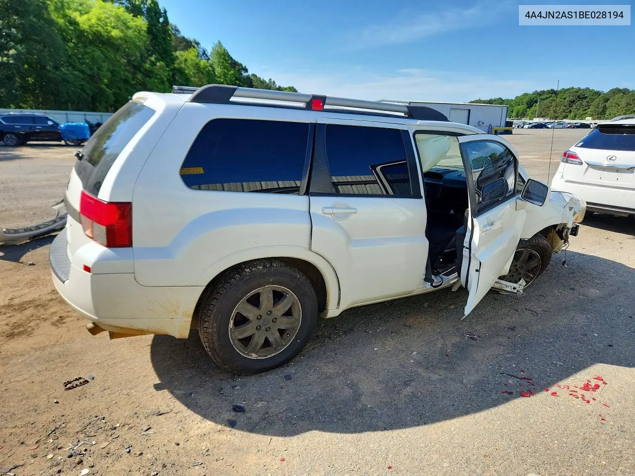 2011 Mitsubishi Endeavor Ls VIN: 4A4JN2AS1BE028194 Lot: 52190526