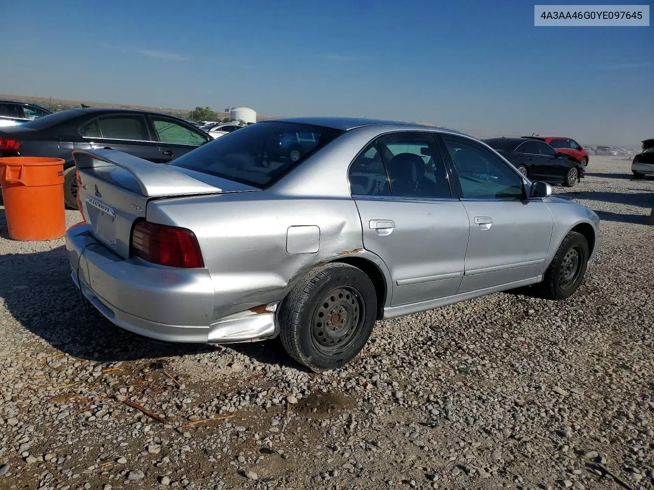 2000 Mitsubishi Galant Es VIN: 4A3AA46G0YE097645 Lot: 58470296