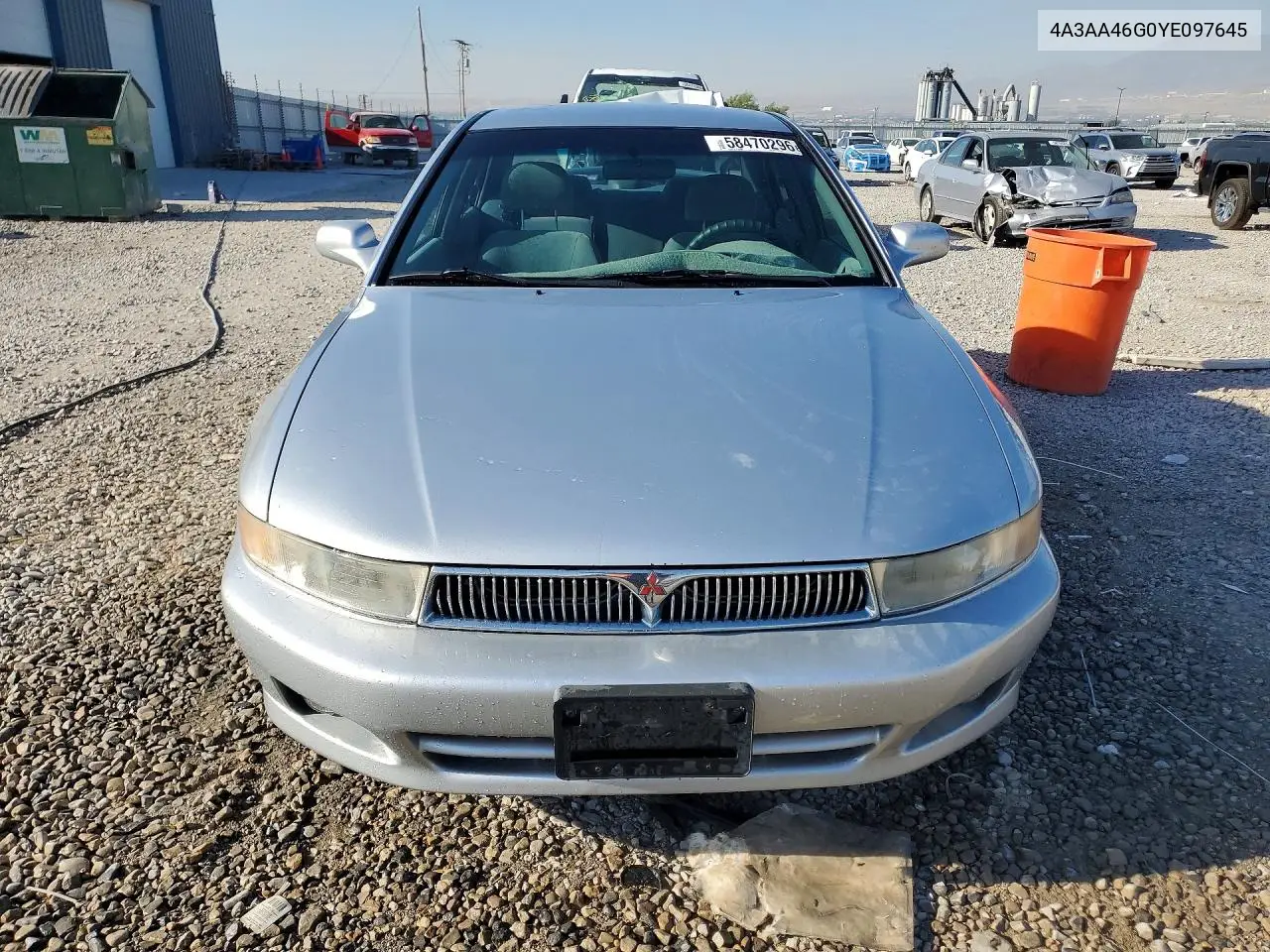 2000 Mitsubishi Galant Es VIN: 4A3AA46G0YE097645 Lot: 58470296