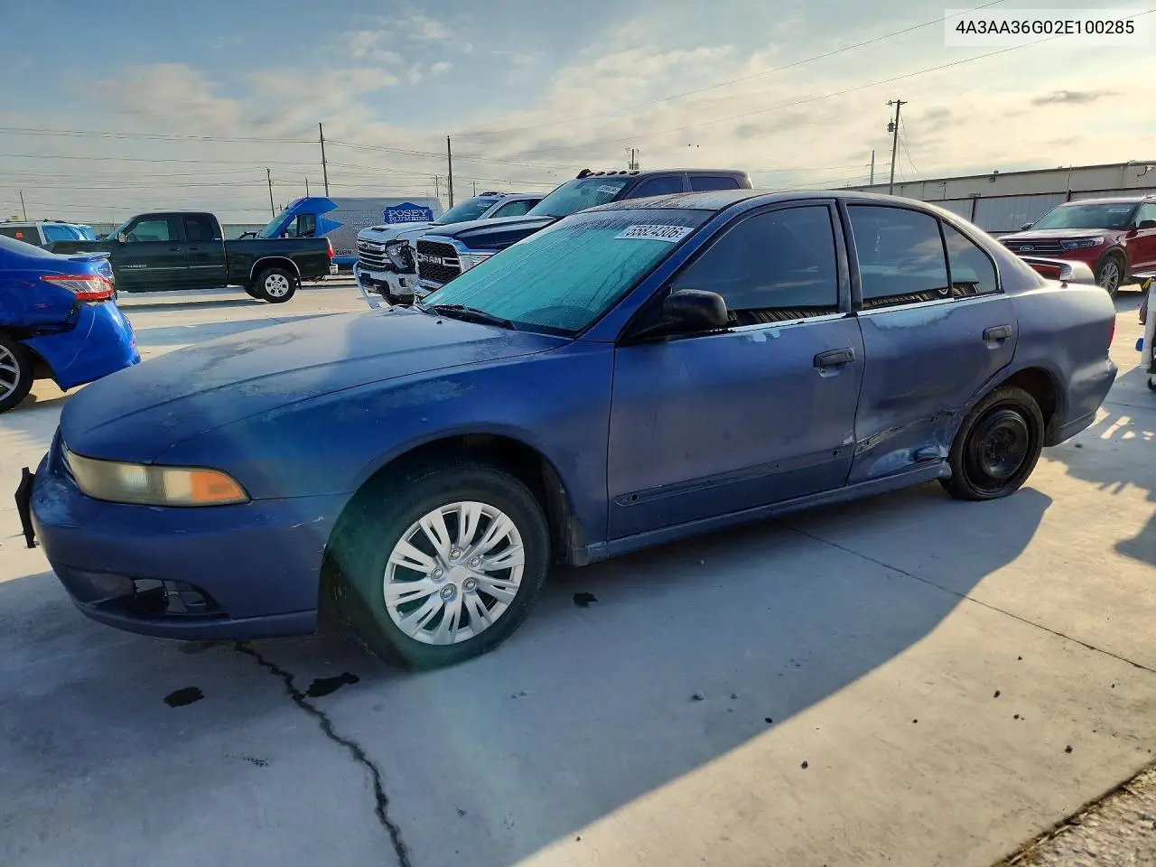 2002 Mitsubishi Galant De VIN: 4A3AA36G02E100285 Lot: 55824306