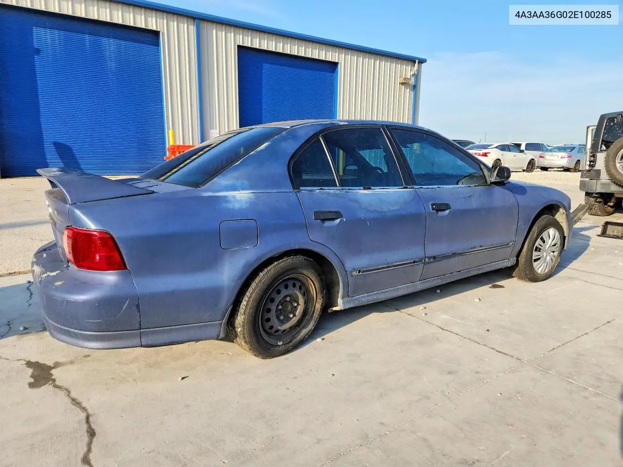 2002 Mitsubishi Galant De VIN: 4A3AA36G02E100285 Lot: 55824306
