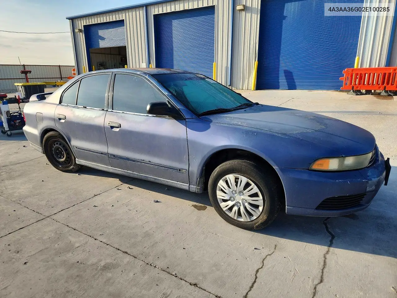 2002 Mitsubishi Galant De VIN: 4A3AA36G02E100285 Lot: 55824306