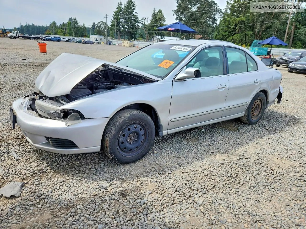 2002 Mitsubishi Galant Es VIN: 4A3AA46G32E162088 Lot: 61930196