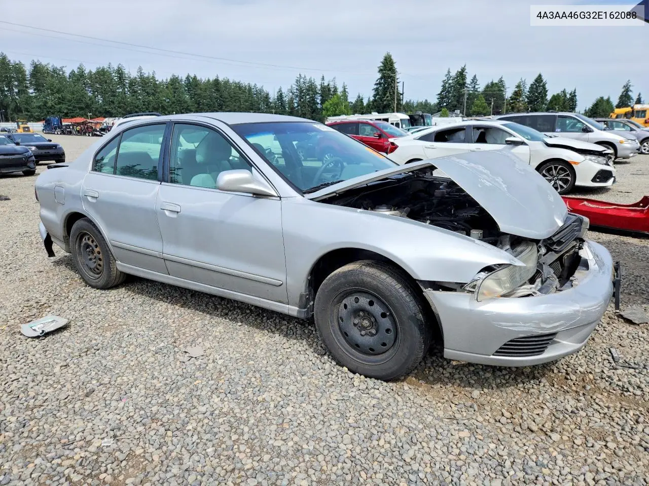 2002 Mitsubishi Galant Es VIN: 4A3AA46G32E162088 Lot: 61930196