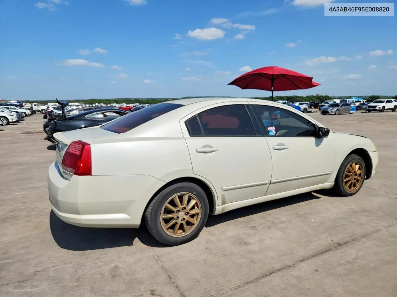 2005 Mitsubishi Galant Es High VIN: 4A3AB46F95E008820 Lot: 58123446