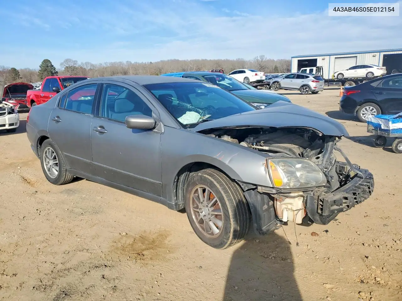 2005 Mitsubishi Galant Ls High VIN: 4A3AB46S05E012154 Lot: 76433575