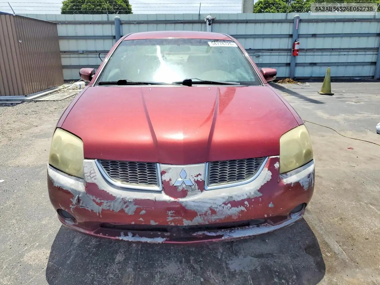 2006 Mitsubishi Galant Ls Premium VIN: 4A3AB56S26E062738 Lot: 58778726