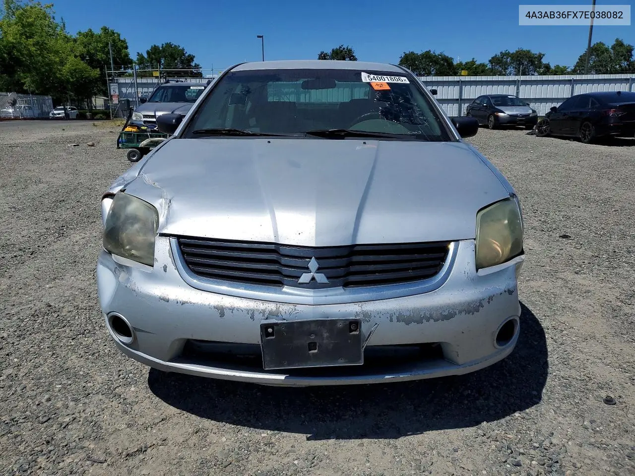 2007 Mitsubishi Galant Es VIN: 4A3AB36FX7E038082 Lot: 54001806