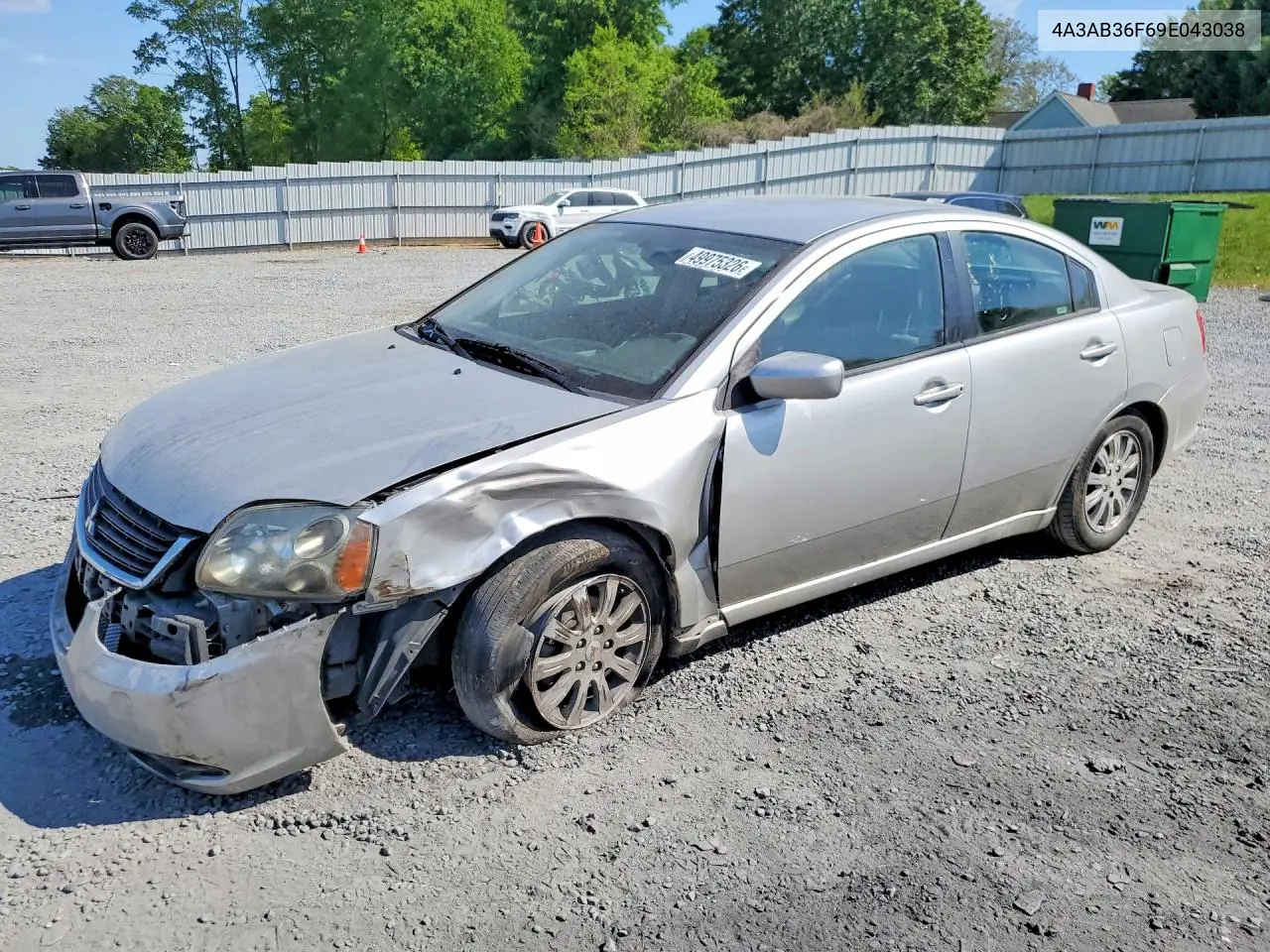 2009 Mitsubishi Galant Es VIN: 4A3AB36F69E043038 Lot: 49975326